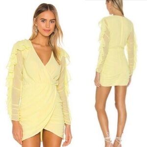 NBD Yellow Mini Long Sleeve Dress 106